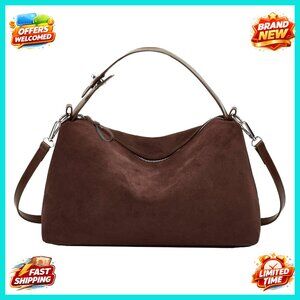 Large Suede Shoulder Bag Tote Crossbody Work Travel Purse Handbag